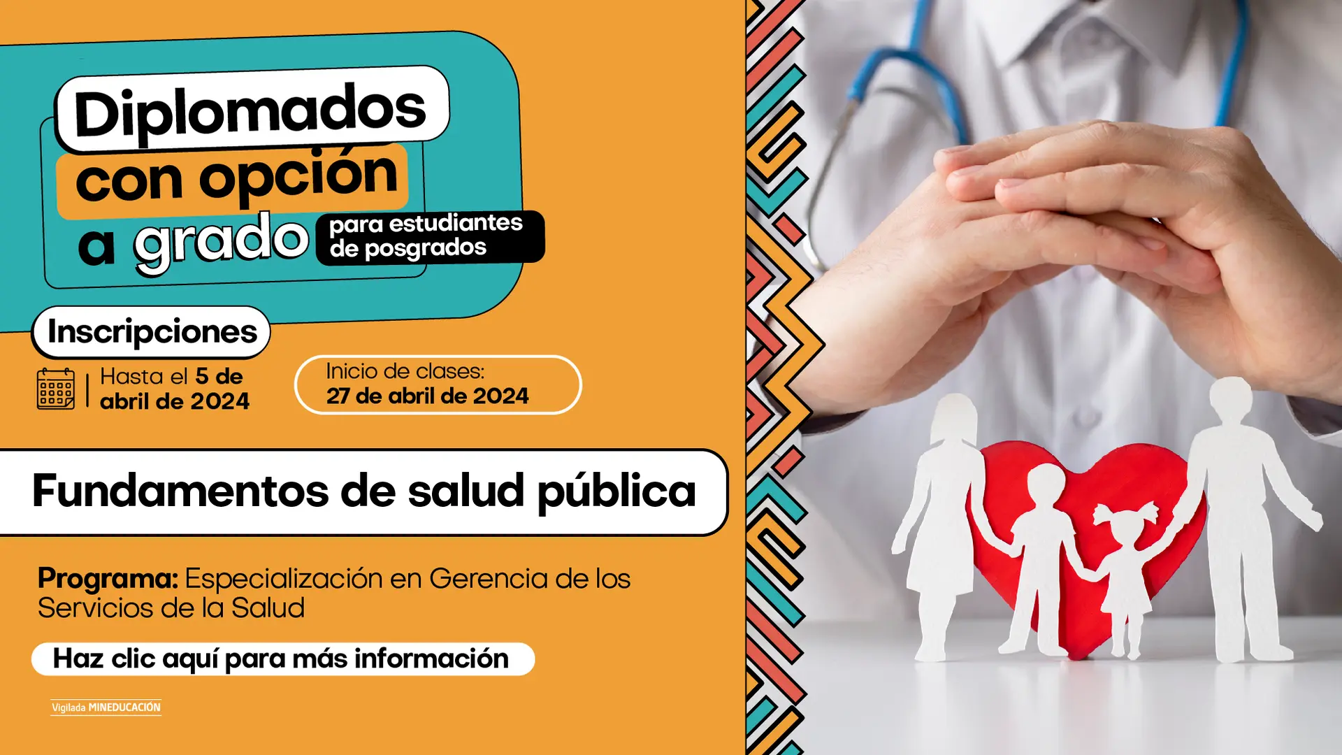 Diplomado con opción a grado para estudiantes de los programas de posgrados (especializaciones) 2024