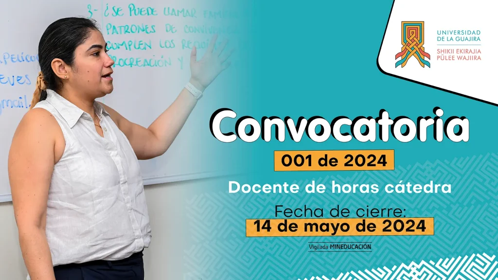 Convocatoria 001 de 2024 Docente de horas cátedra