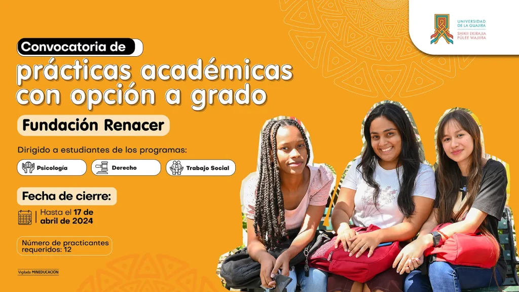 Convocatoria de prácticas académicas con opción a grado Fundación Renacer
