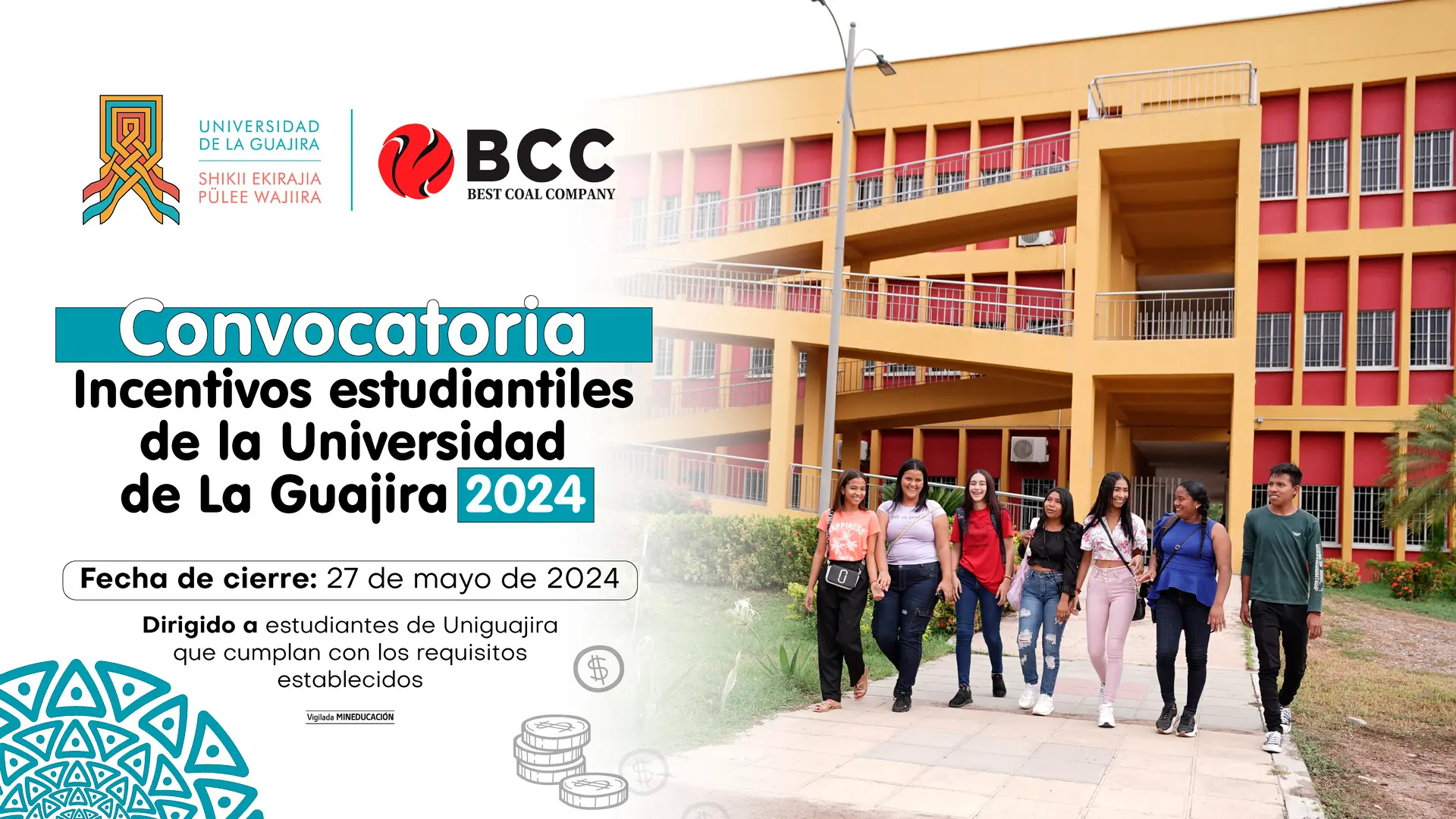 Convocatoria Incentivos Estudiantiles de la Universidad de La Guajira 2024