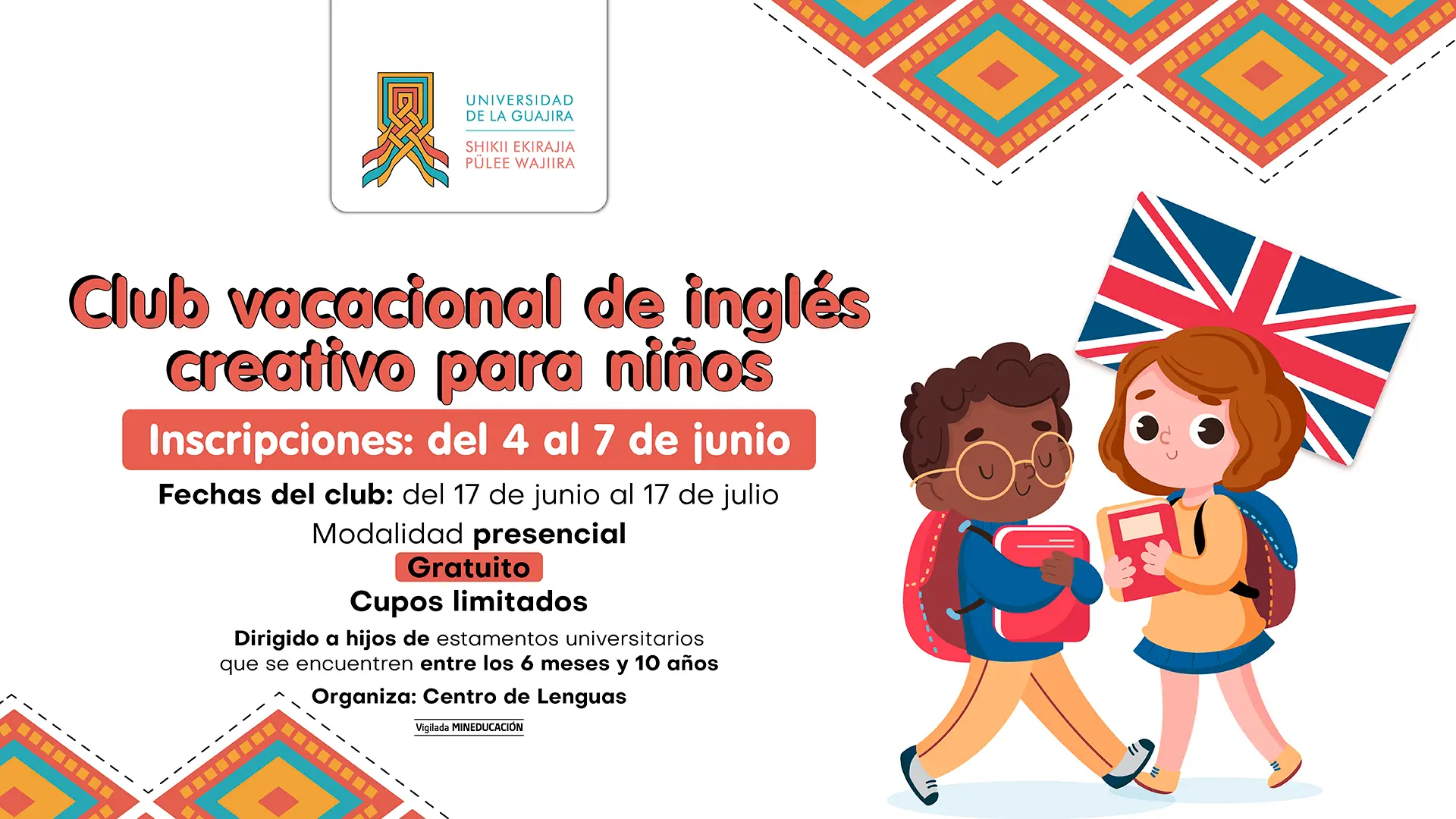 Club Vacacional de Inglés Creativo para niños