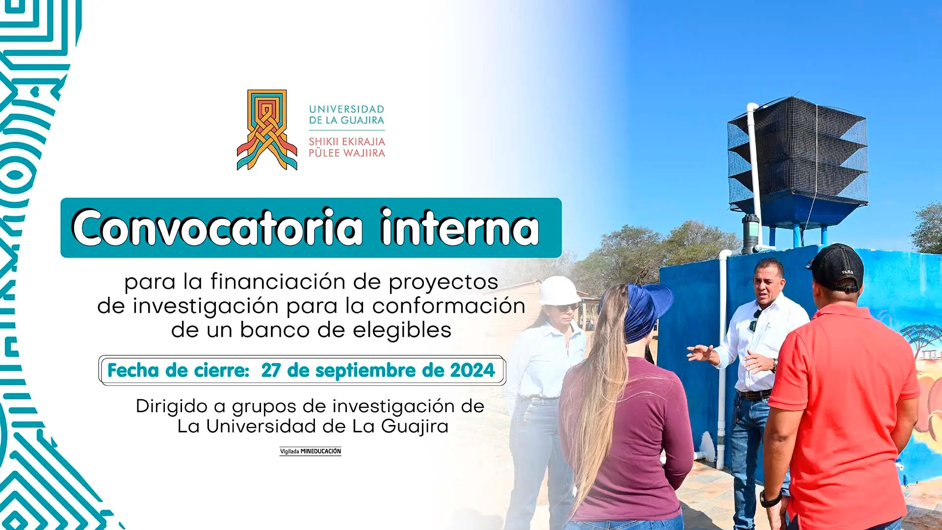 Convocatoria interna para la financiación de proyectos de investigación para la conformación de un banco de elegibles