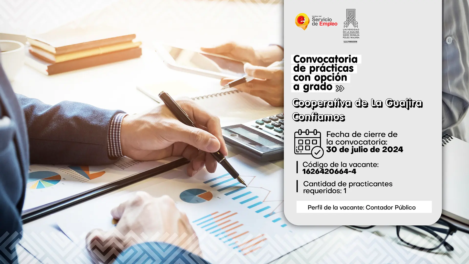 Convocatoria de Prácticas con Opción a Grado - Cooperativa de La Guajira Confiamos