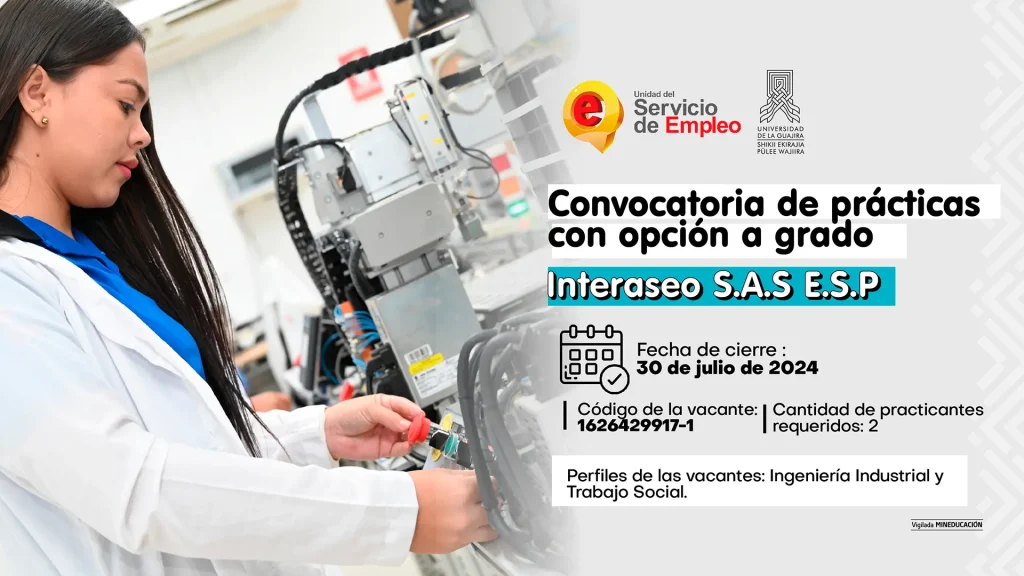 Convocatoria de Prácticas con Opción a Grado - INTERASEO S.A.S.
