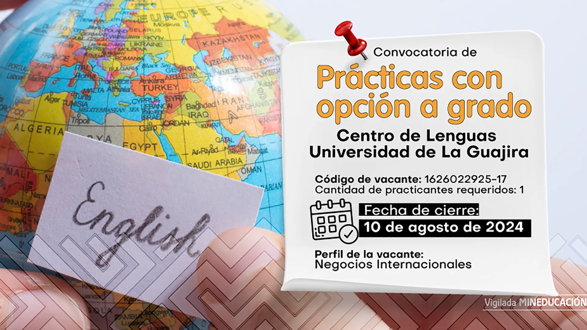 Convocatoria de Prácticas con Opción a Grado – Centro de Lenguas, Universidad de La Guajira