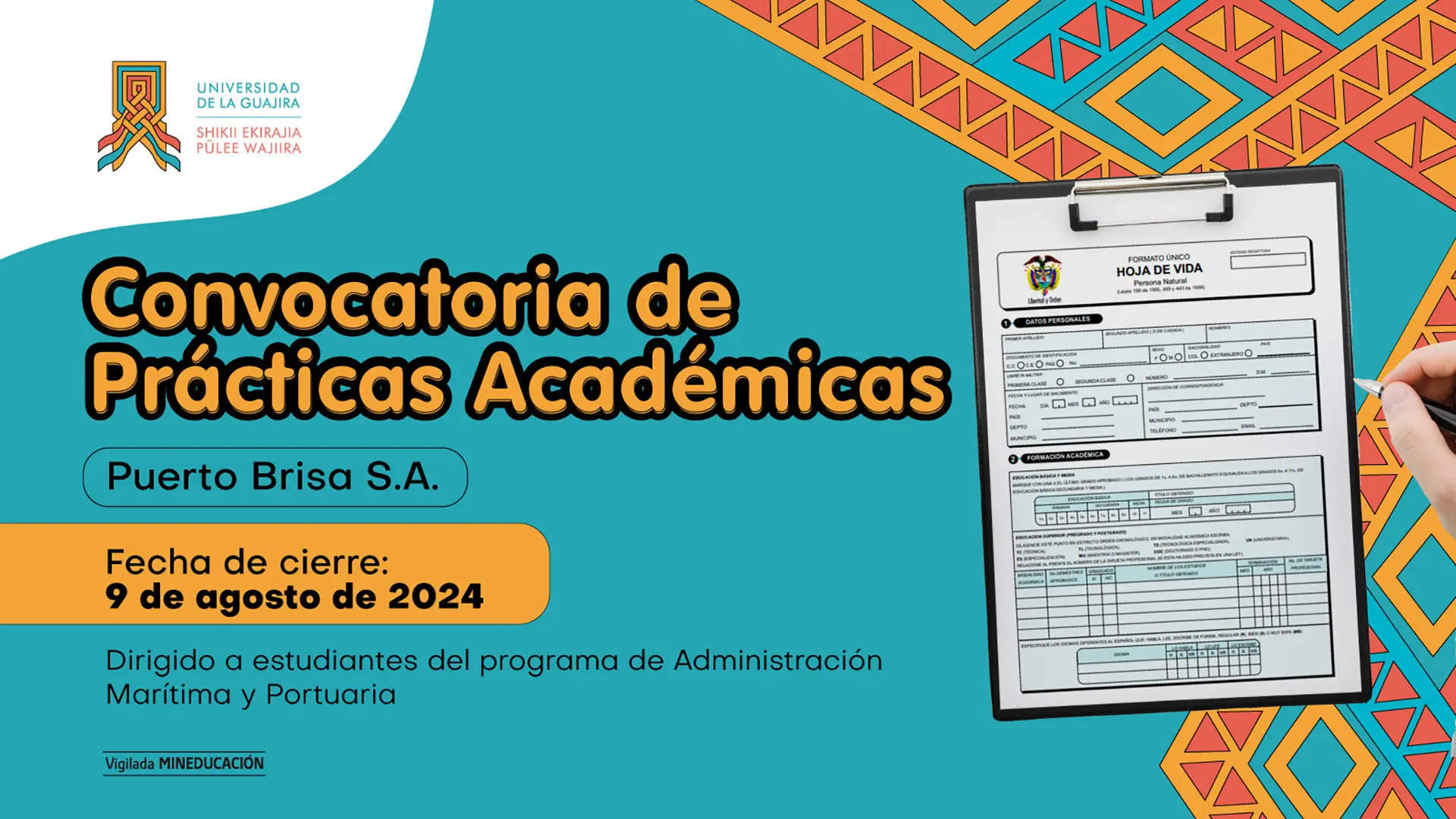 Convocatoria para prácticas académicas Puerto Brisa S.A