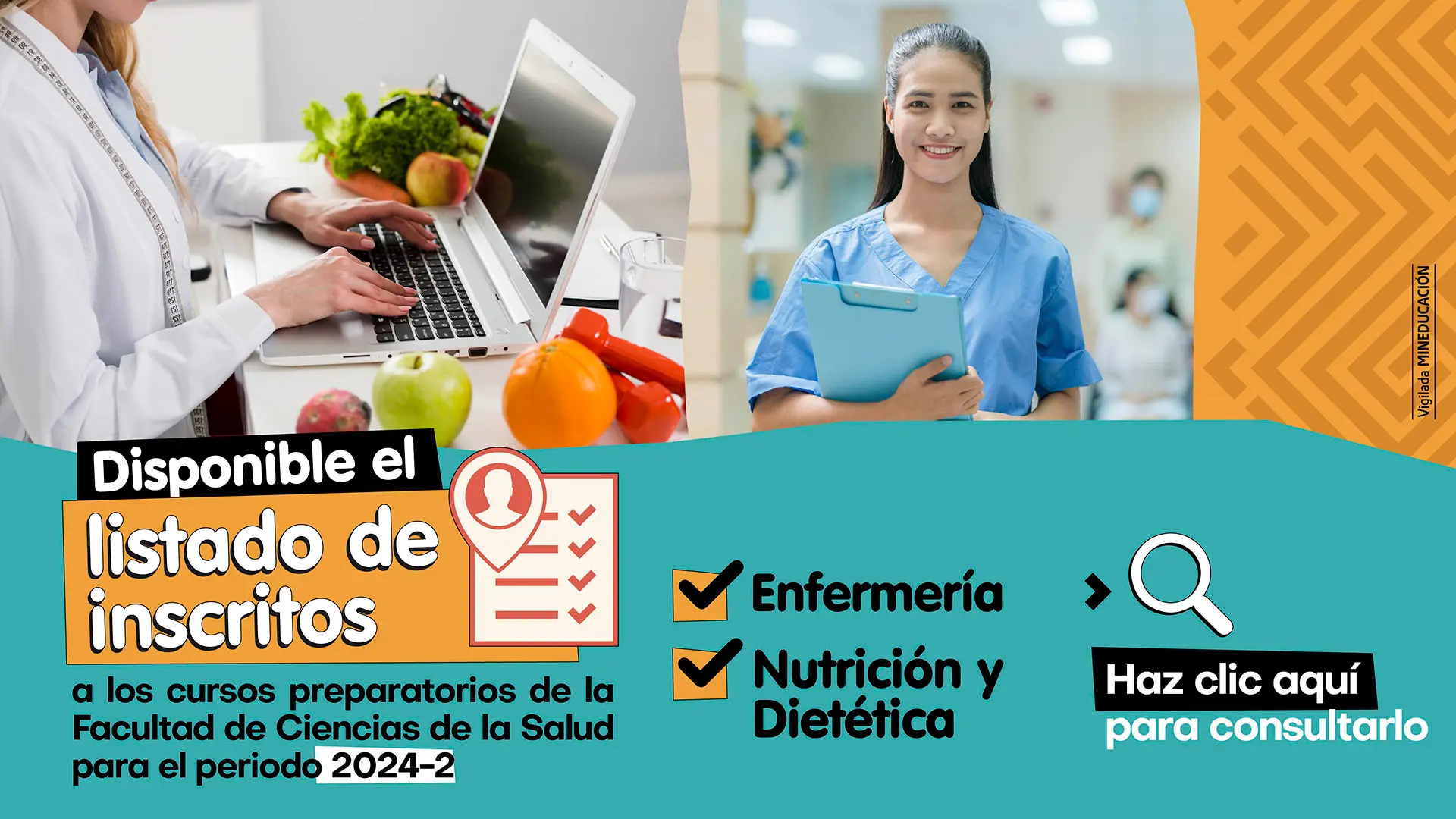 Listado de inscritos a los cursos preparatorios de la Facultad de Ciencias de la Salud 2024-2