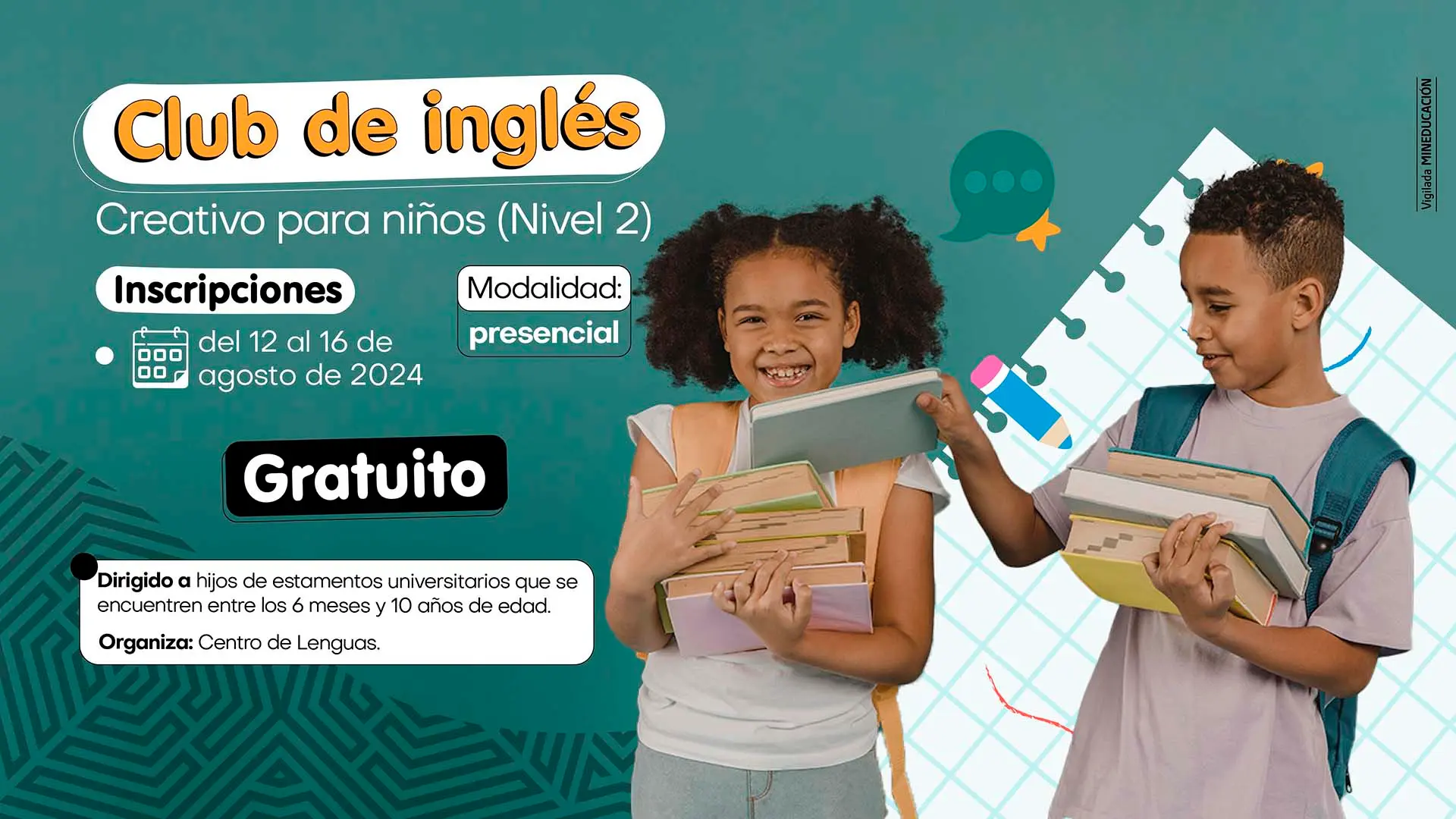 Club de inglés creativo para niños (nivel 2)