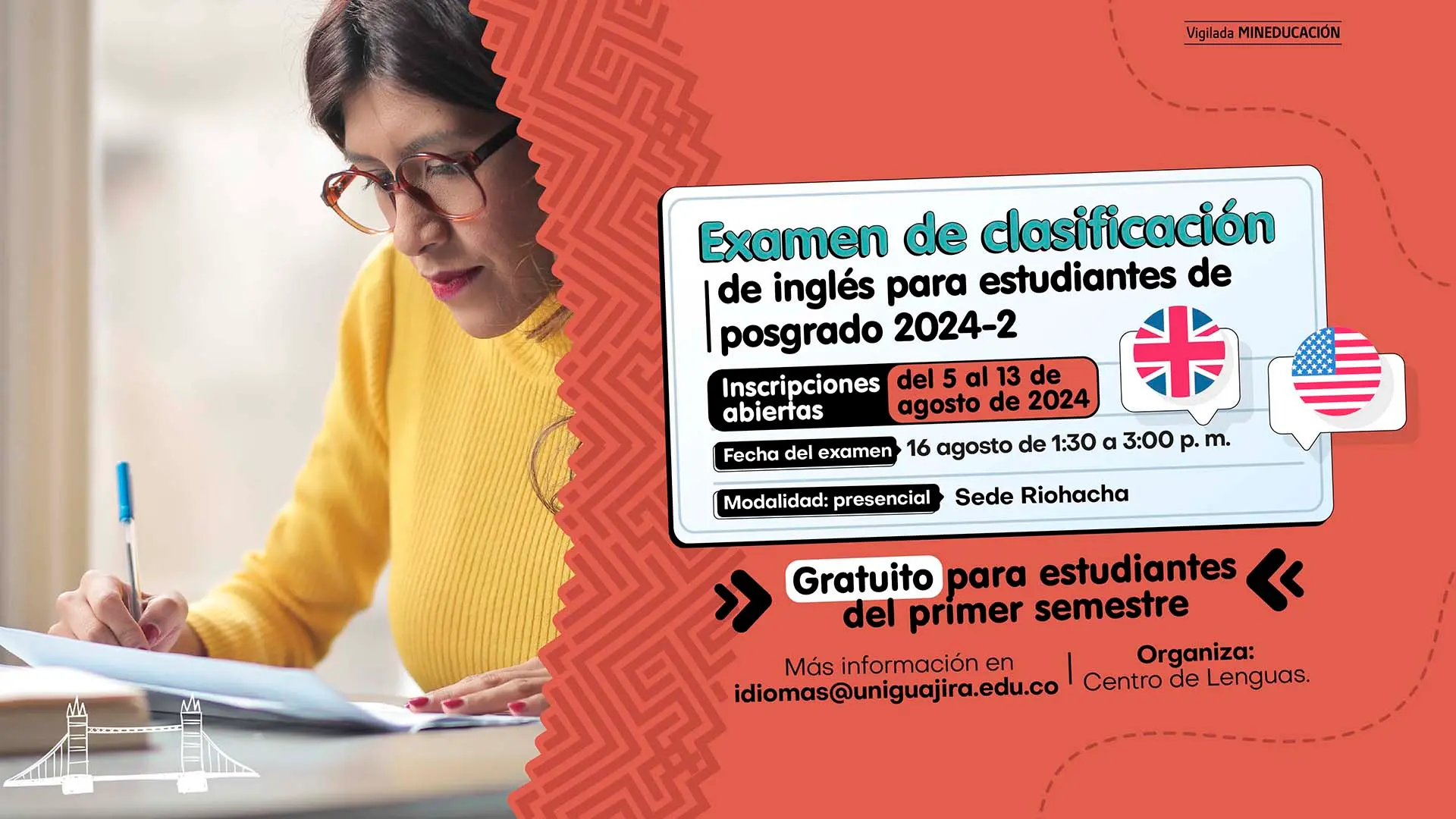 Examen de clasificación de inglés para pregrado 2024-2