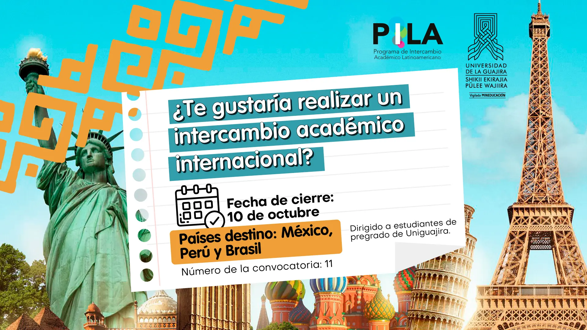 Becas de intercambio académico para estudiantes de pregrado - Programa PILA