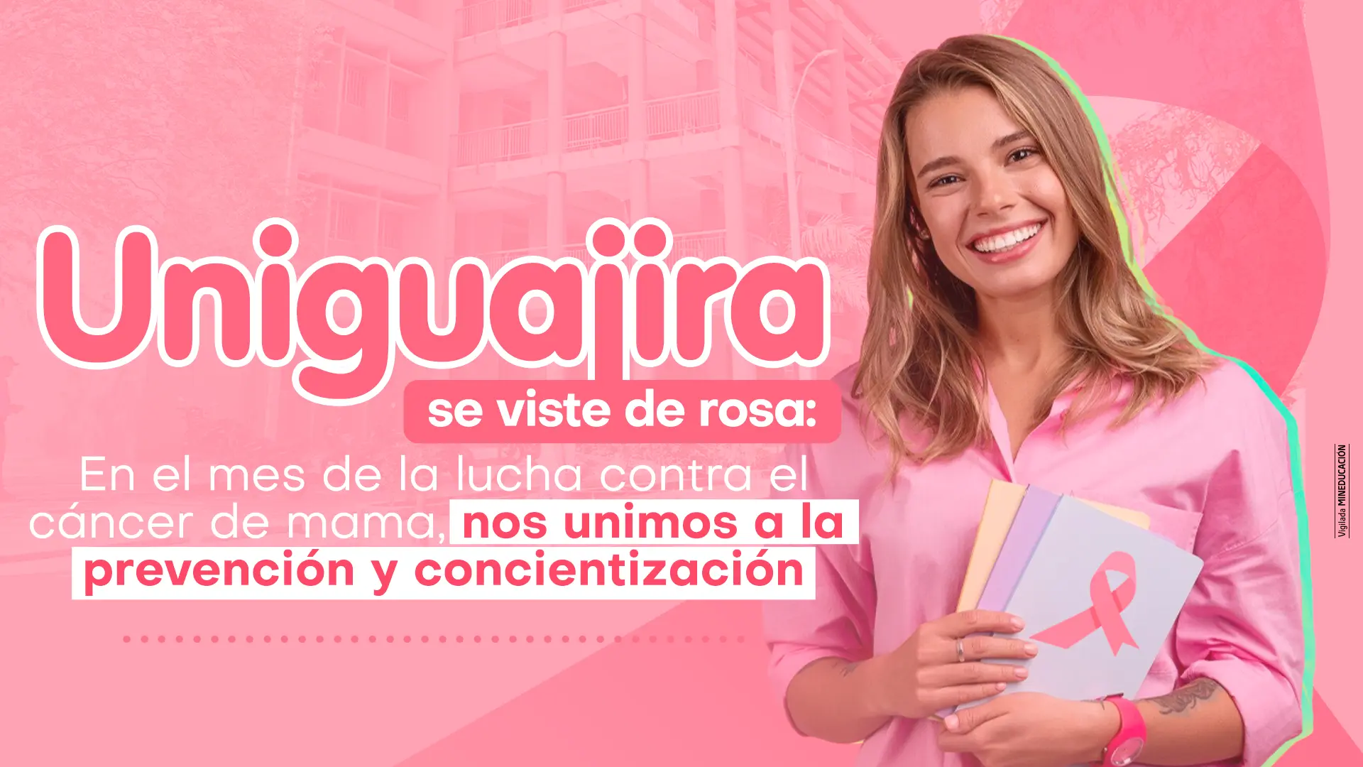 Uniguajira: se viste de rosa