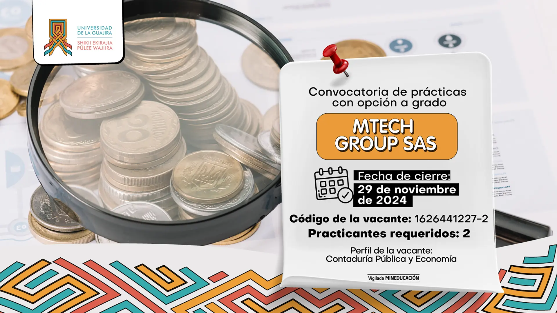 Convocatoria de Prácticas con Opción a Grado - MTECH GROUP SAS