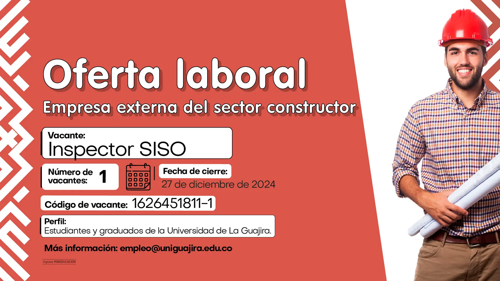 Oportunidad laboral en saneamiento ambiental y seguridad ocupacional