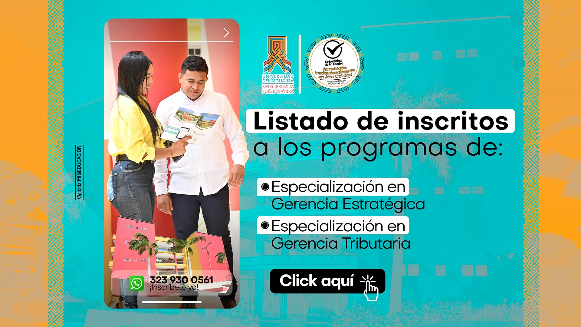 Lista de inscritos a programas de posgrados para el periodo 2025-1