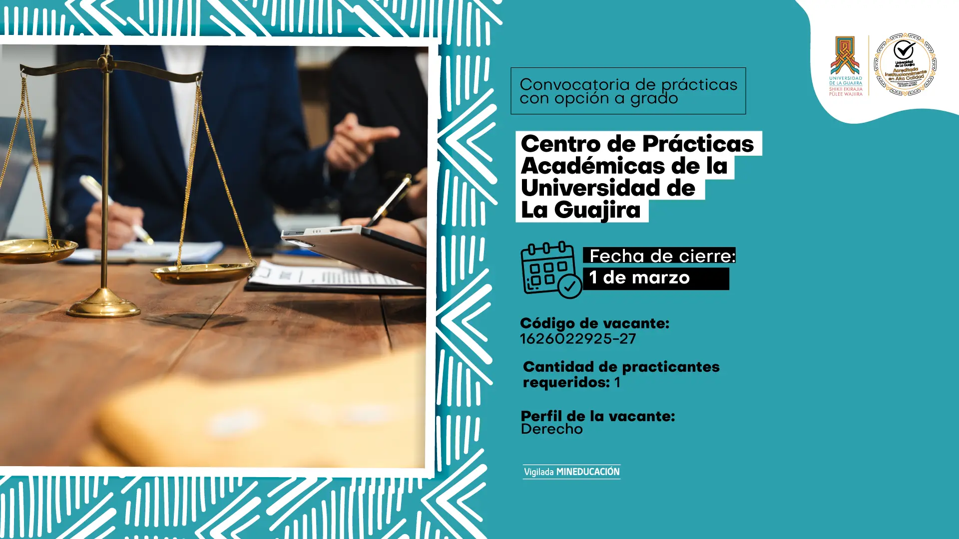 Prácticas Académicas con opción a grado – Centro de Prácticas Académicas de la Universidad de La Guajira