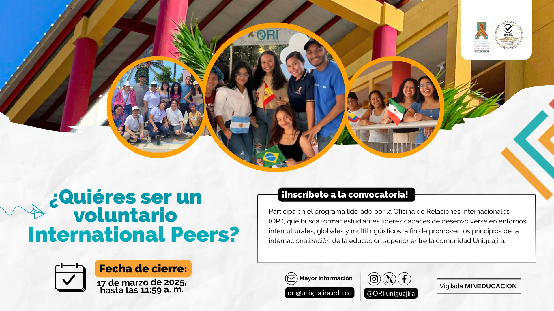 Inscríbete en la convocatoria International Peers
