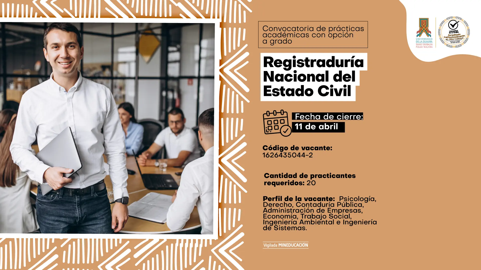 Prácticas Académicas con opción a grado – Registraduría Nacional del Estado Civil