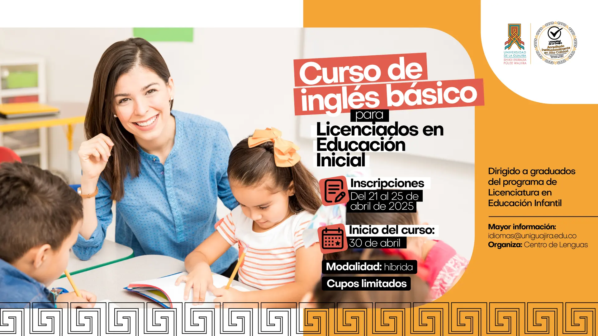 Curso de inglés básico para licenciados en Educación Inicial