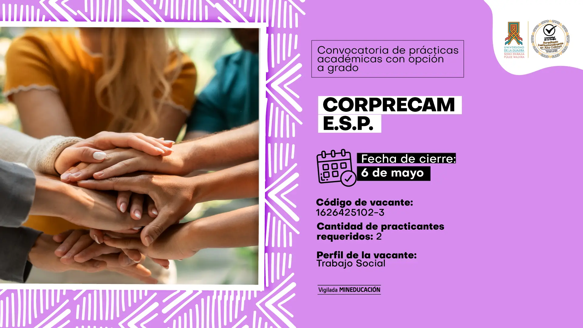 Prácticas Académicas con opción a grado – Corprecam E.S.P.