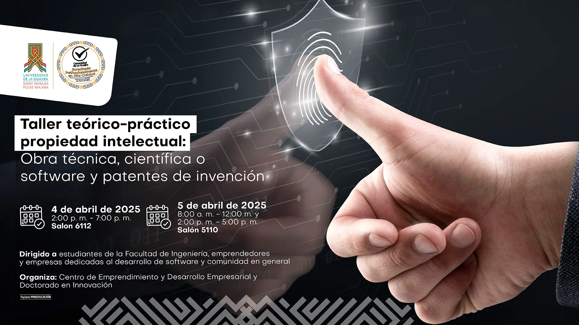 Taller teórico-práctico propiedad intelectual: Obra técnica, científica o software y patentes de invención