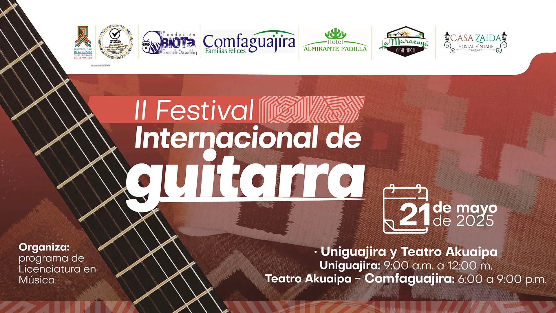 II Festival Internacional de Guitarra ¡Riohacha cuerdas de paz, arte y creatividad!