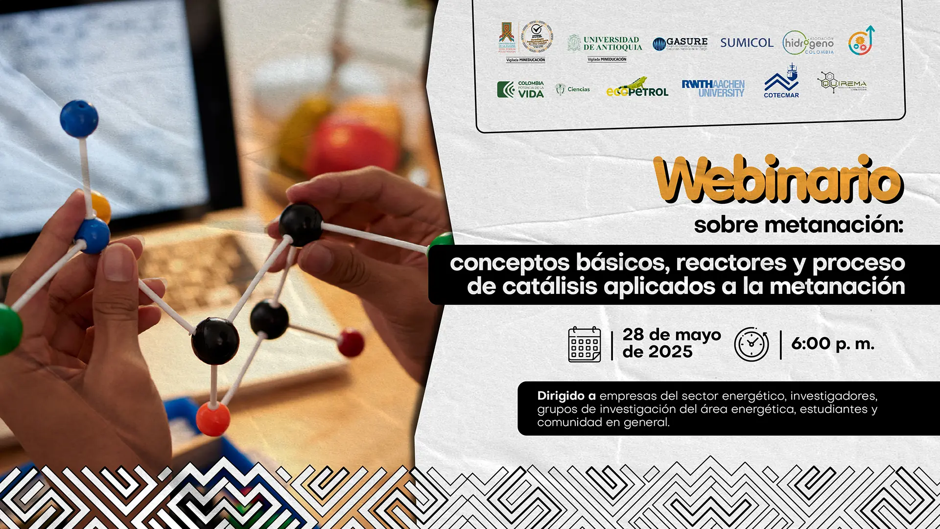 Webinario sobre metanación: conceptos básicos, reactores y proceso de catálisis aplicados a la metanación