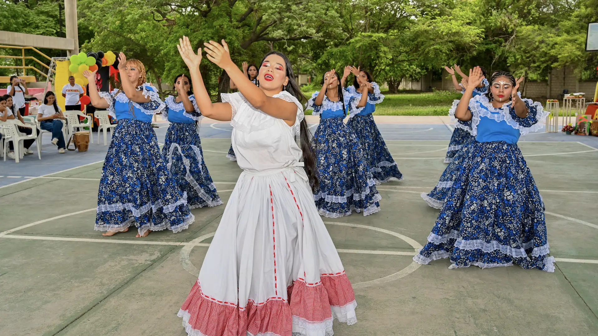Estudiantes de Uniguajira Sede Fonseca durante el encuentro afro