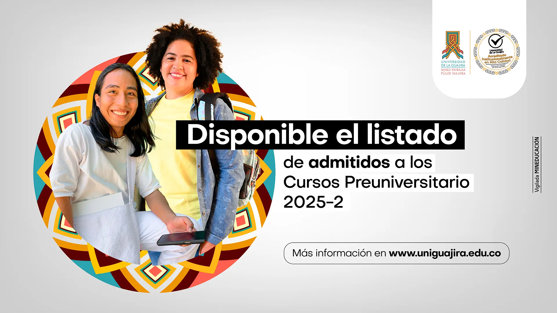 Bienvenido a tu primer paso en la U: lista de admitidos a los preuniversitarios ya está disponible