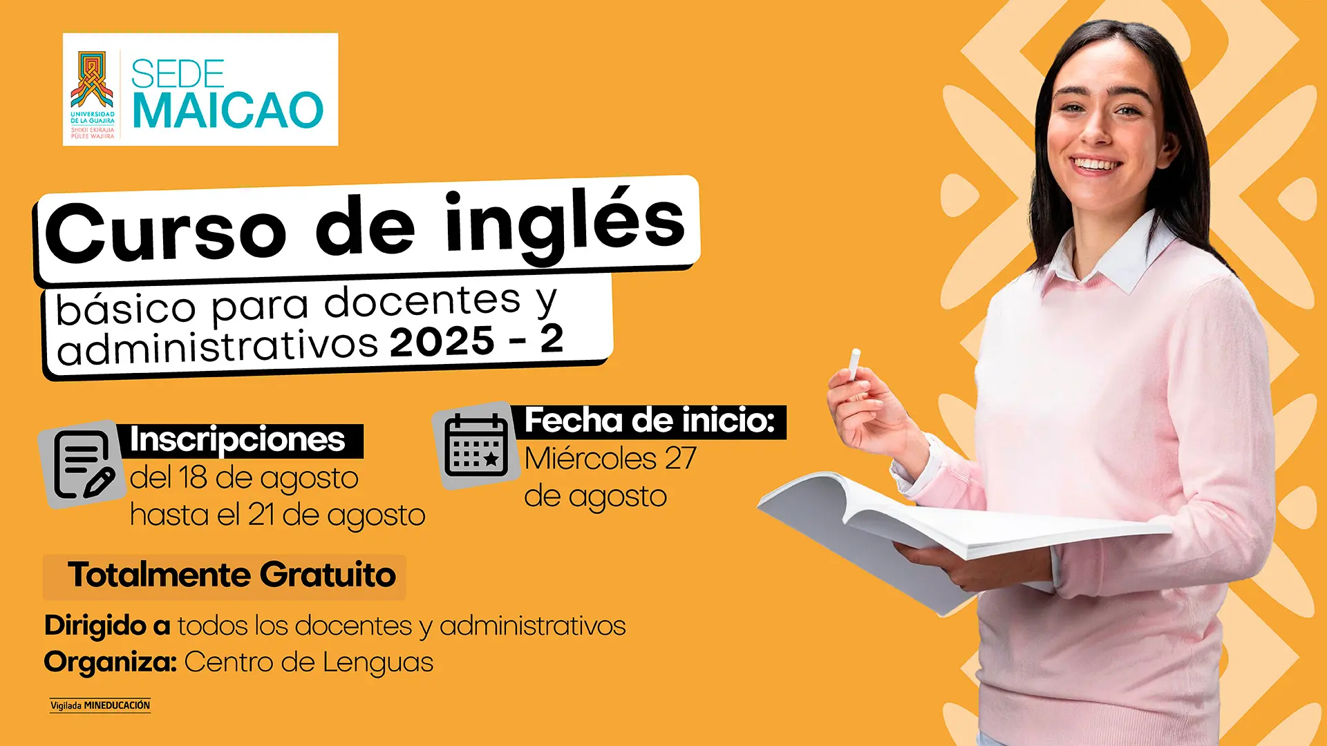 ¡Nuevo curso de inglés básico para docentes y administrativos! 📚✨