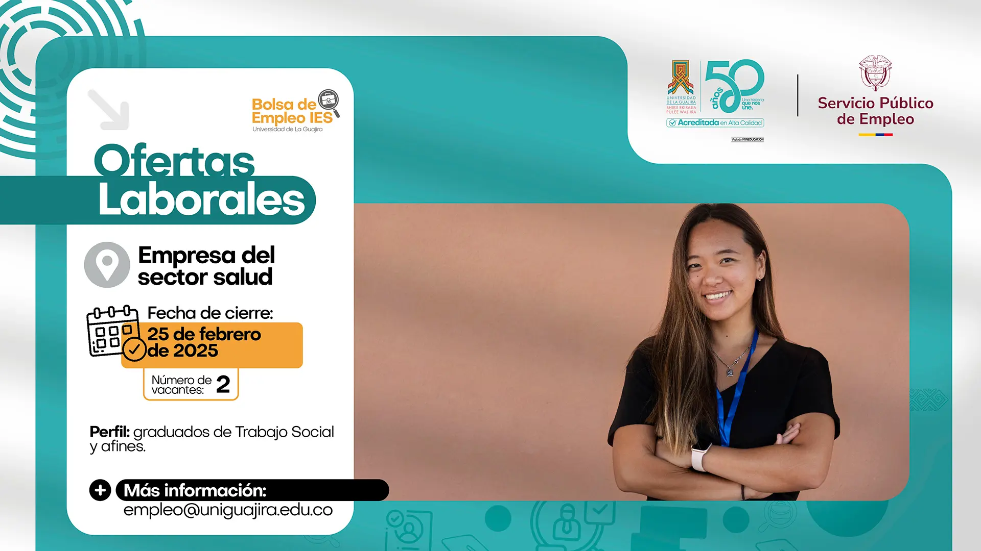 imagen de Convocatoria laboral para profesionales en Trabajo Social en institución de salud ubicada en Maicao, La Guajira.